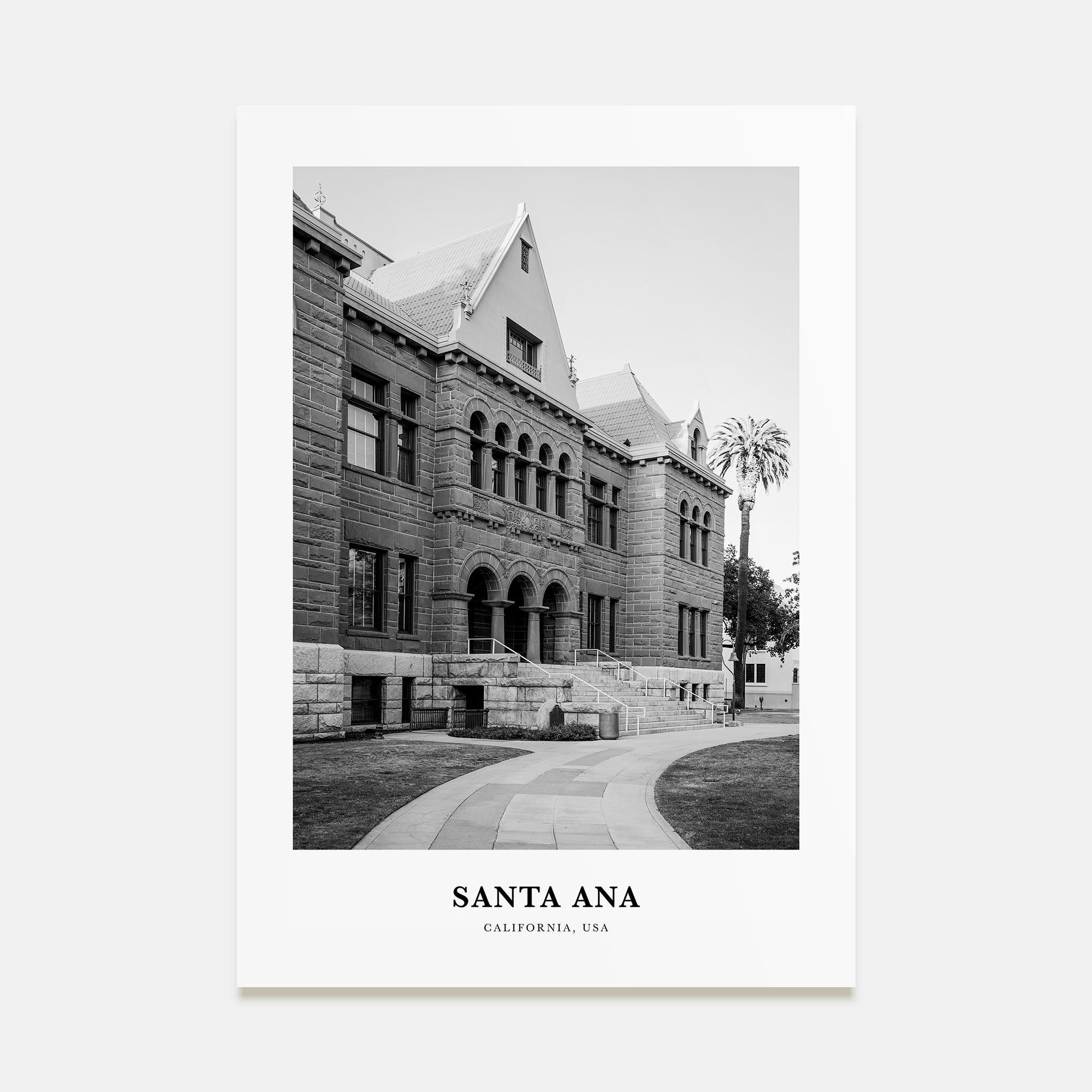 Santa Ana Portrait B&W Poster