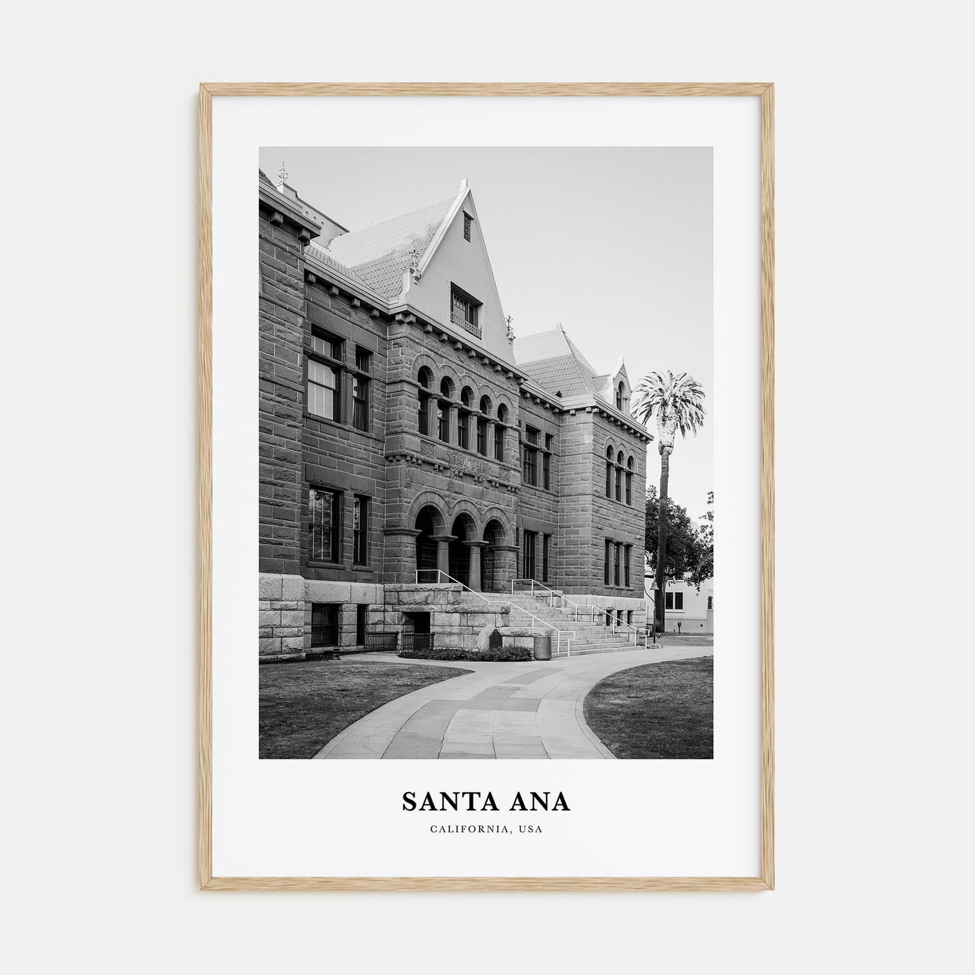 Santa Ana Portrait B&W Poster
