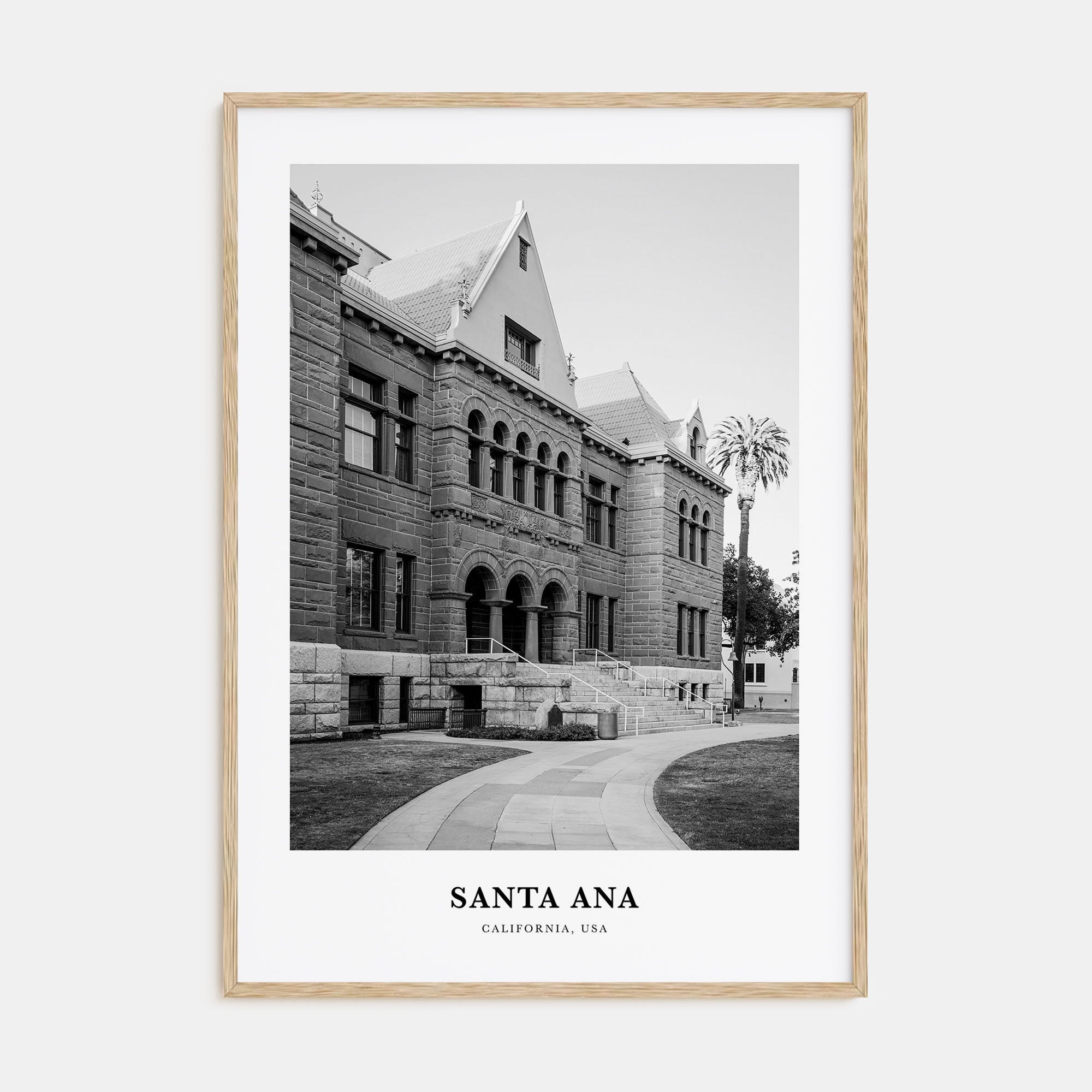 Santa Ana Portrait B&W Poster