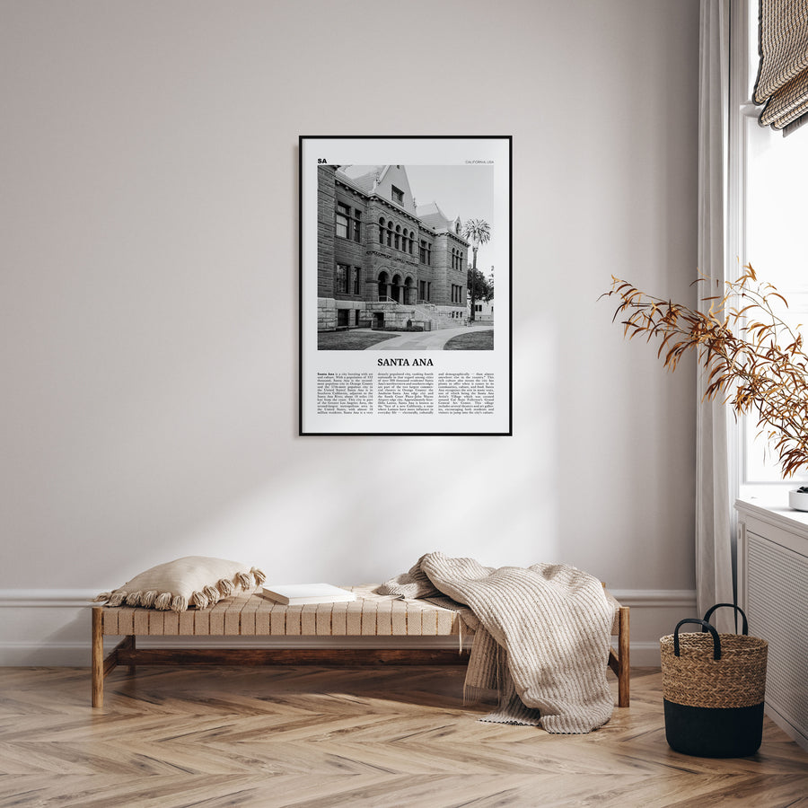 Santa Ana Travel B&W Poster