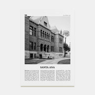 Santa Ana Travel B&W Poster