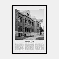 Santa Ana Travel B&W Poster