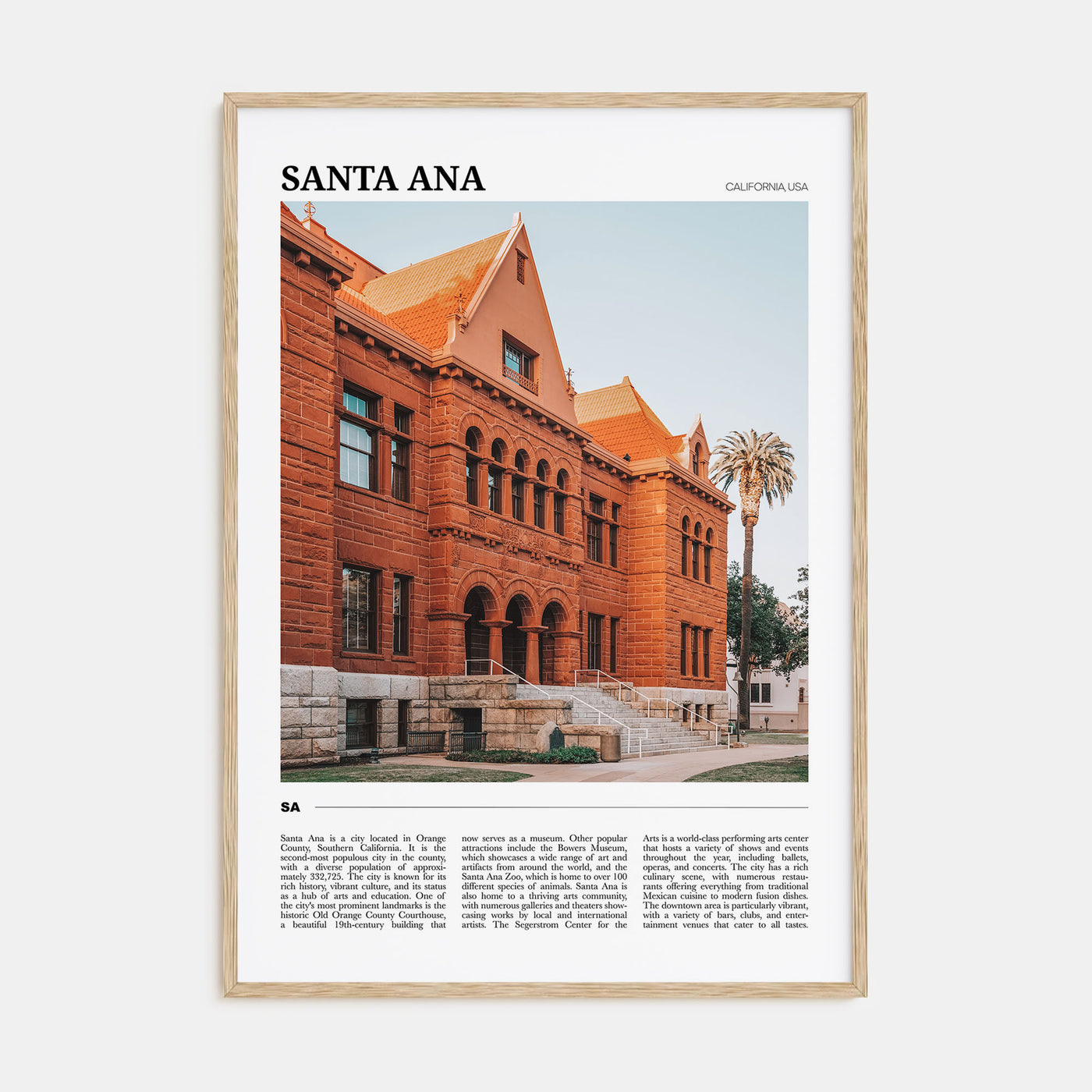 Santa Ana Travel Color Poster
