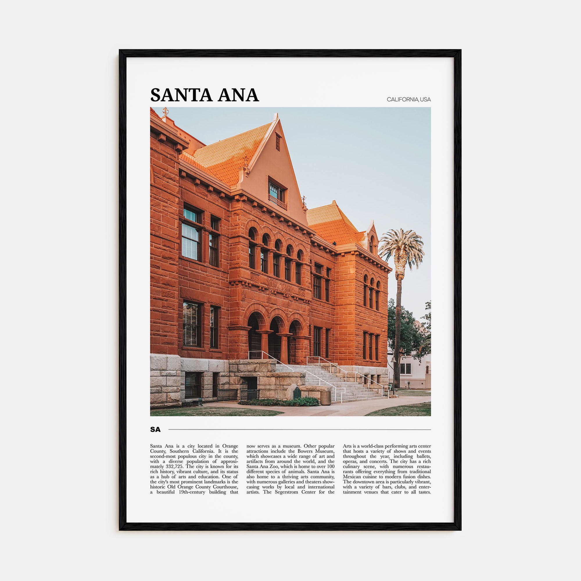 Santa Ana Travel Color Poster