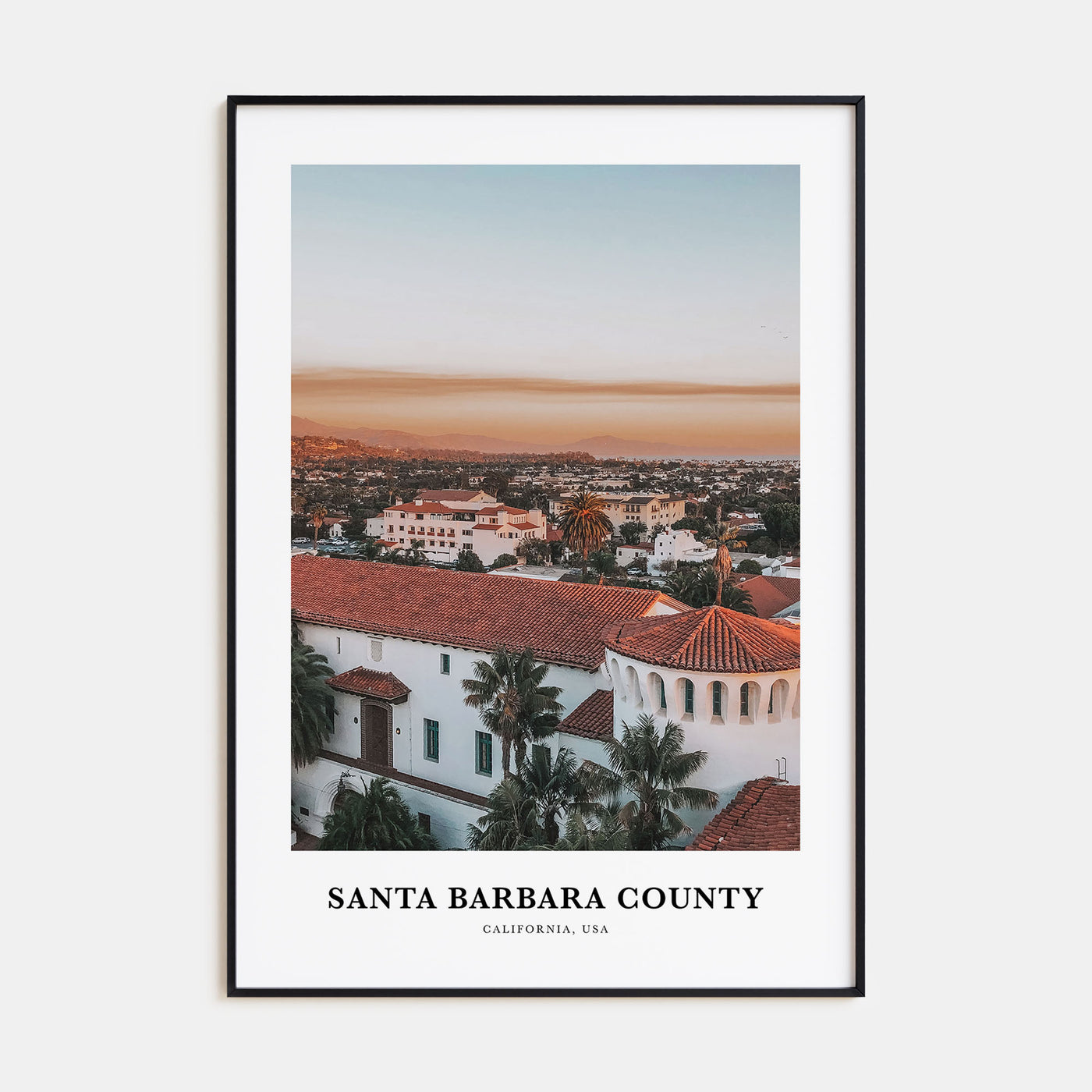 Santa Barbara County Portrait Color Poster