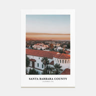 Santa Barbara County Portrait Color Poster