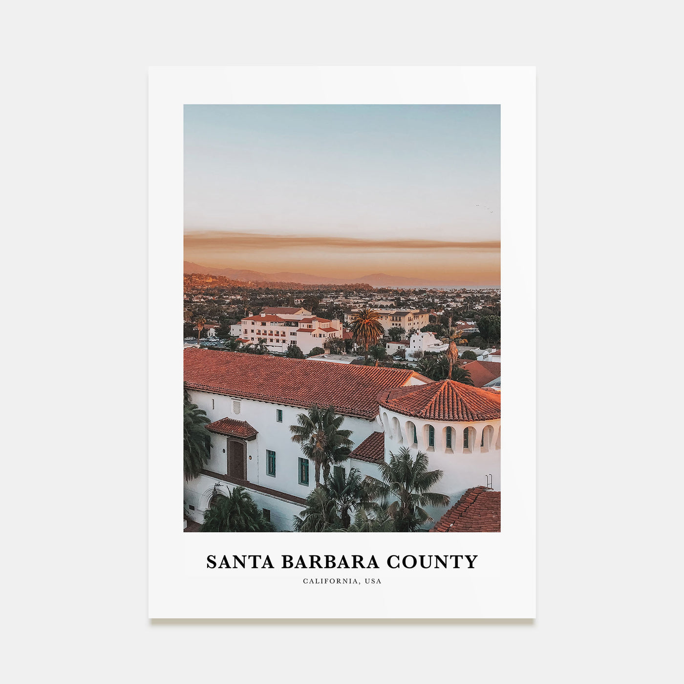 Santa Barbara County Portrait Color Poster