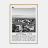 Santa Barbara County Travel B&W Poster