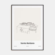 Santa Barbara Drawn Poster