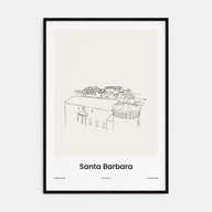 Santa Barbara Drawn Poster
