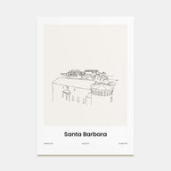 Santa Barbara Drawn Poster