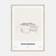 Santa Barbara Drawn Poster