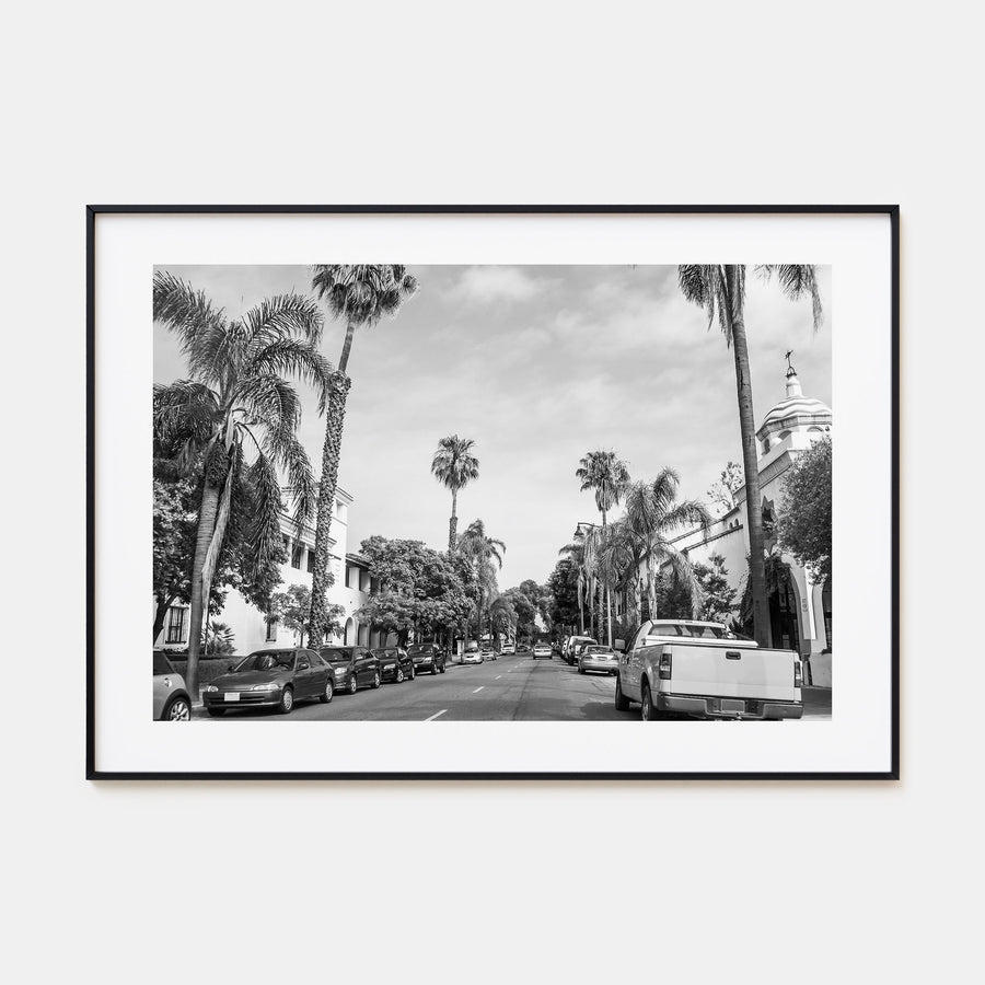 Santa Barbara Landscape B&W Poster