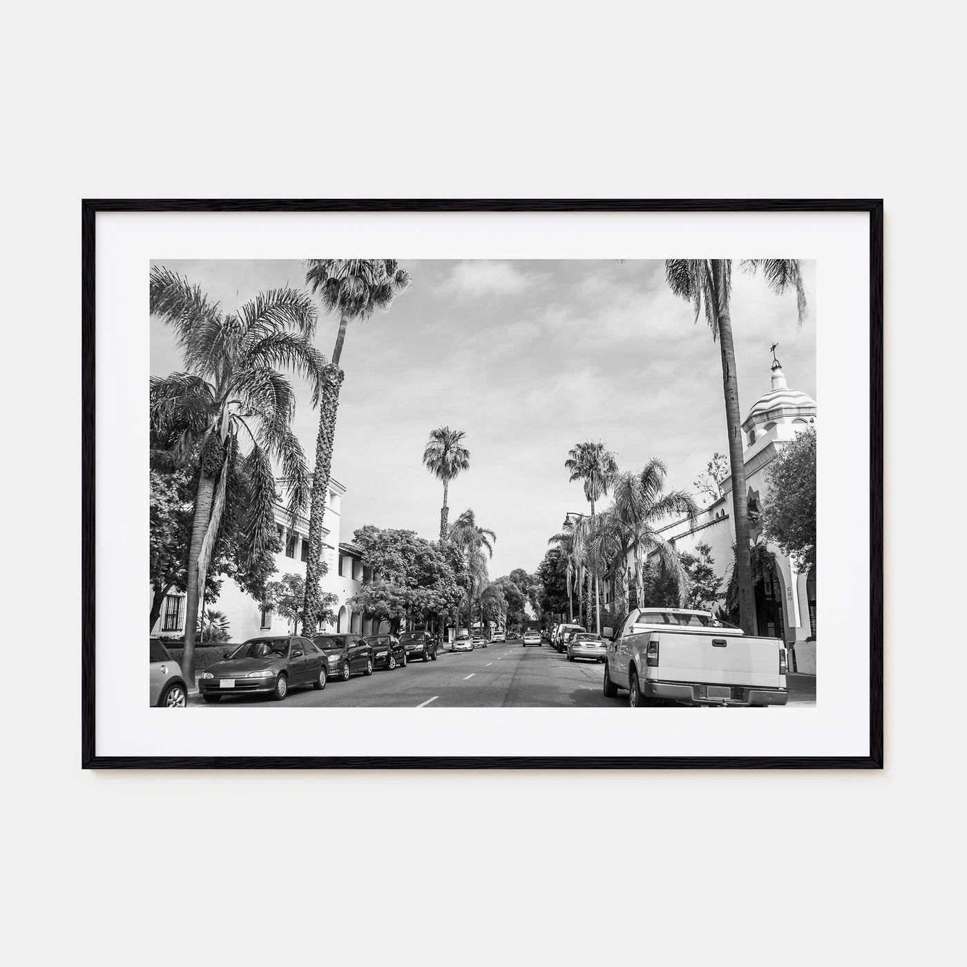 Santa Barbara Landscape B&W Poster
