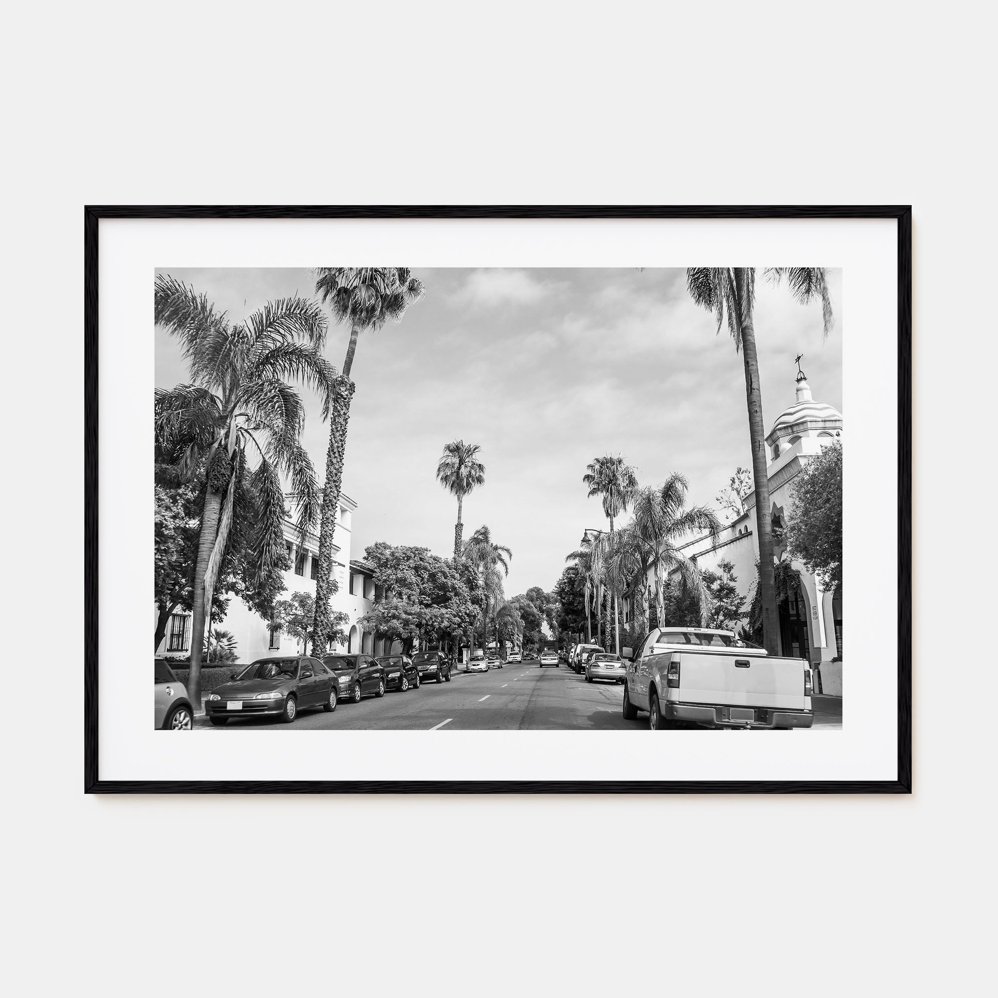 Santa Barbara Landscape B&W Poster