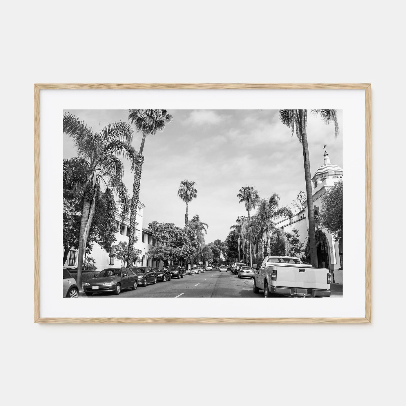 Santa Barbara Landscape B&W Poster