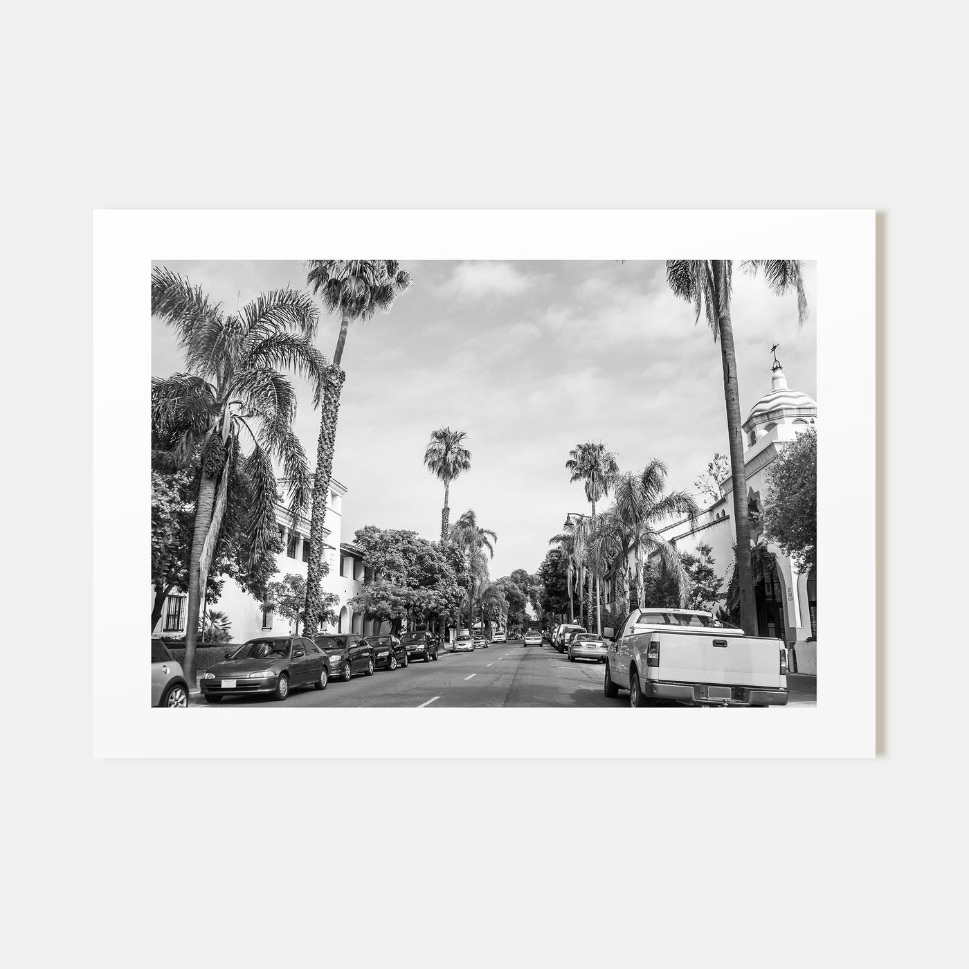 Santa Barbara Landscape B&W Poster