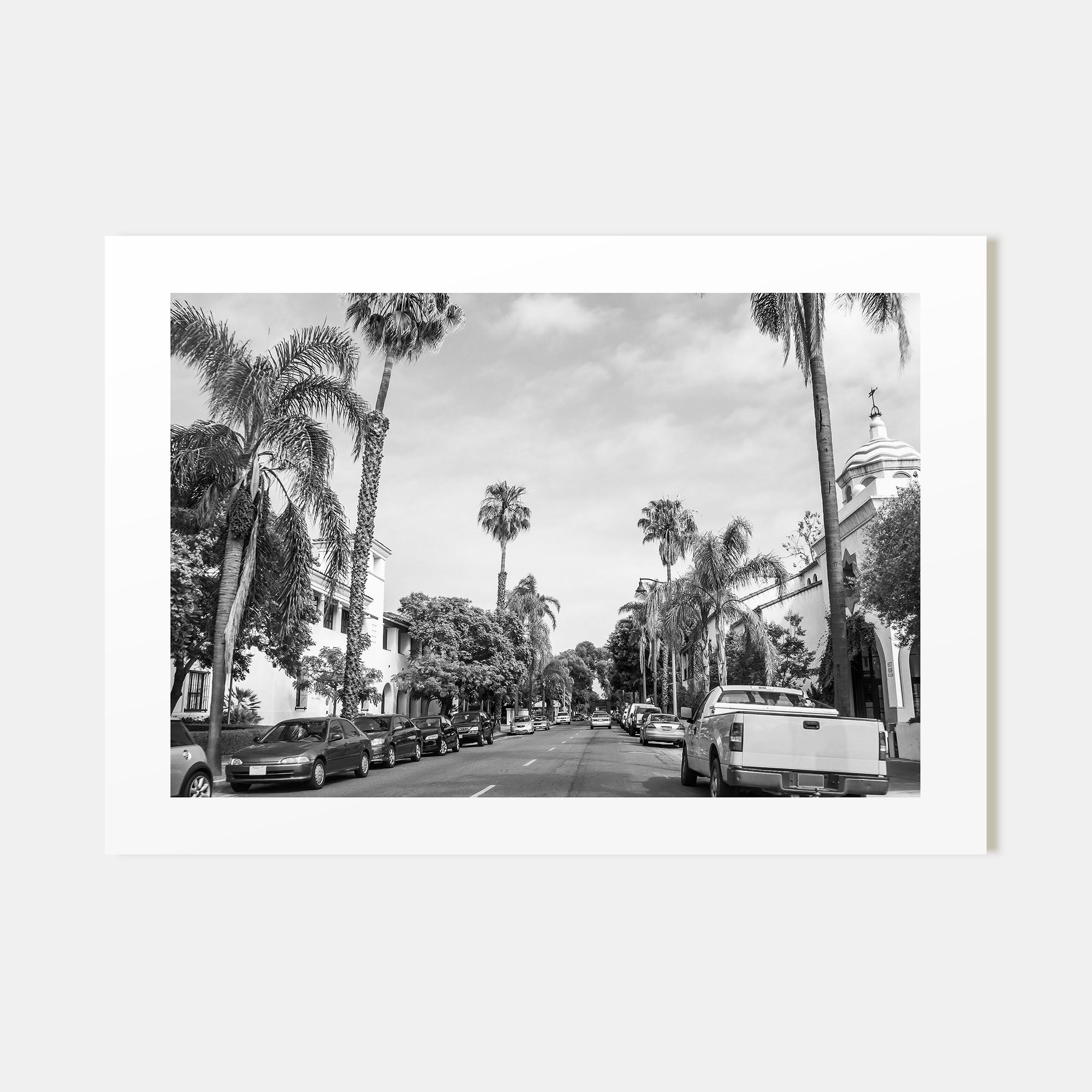 Santa Barbara Landscape B&W Poster