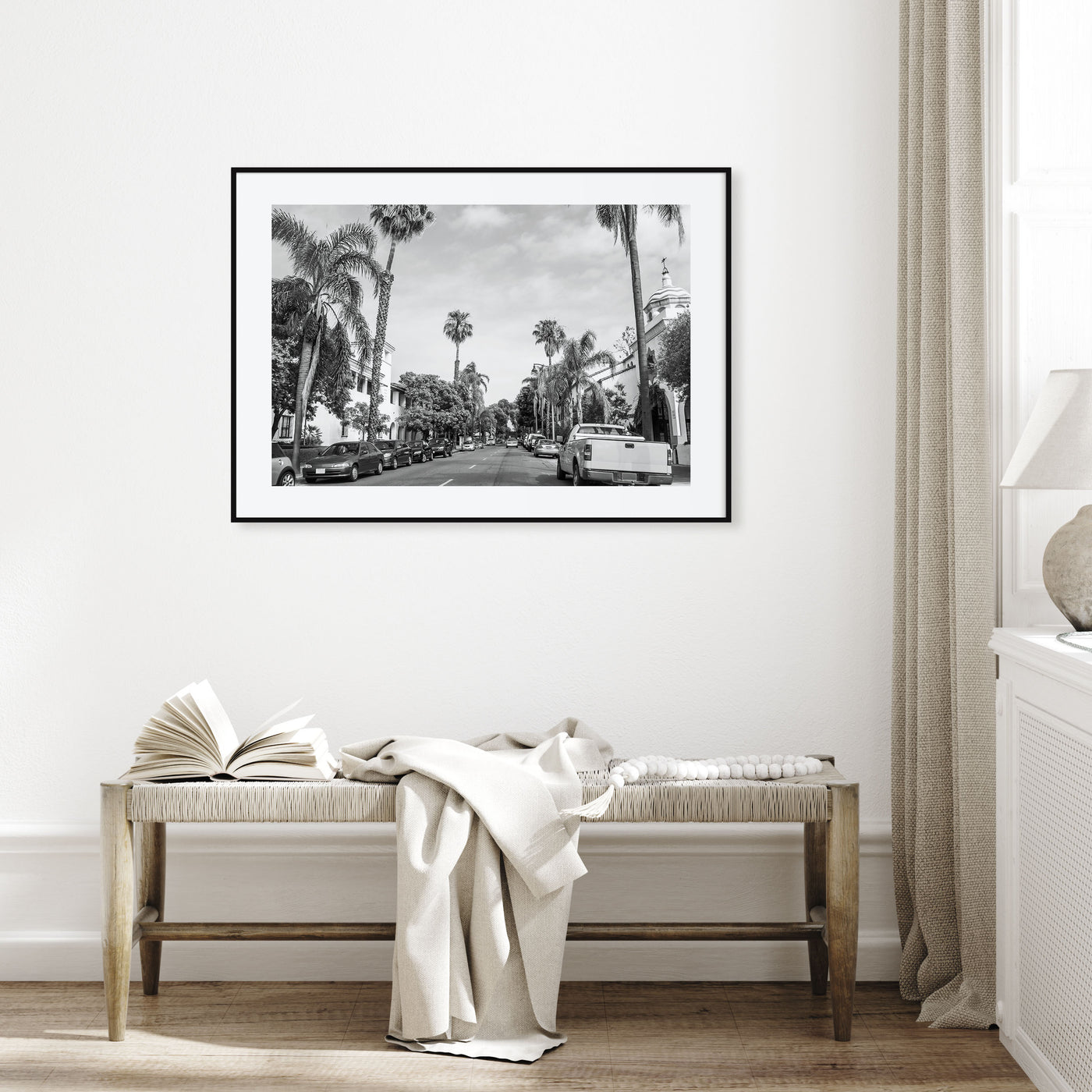Santa Barbara Landscape B&W Poster