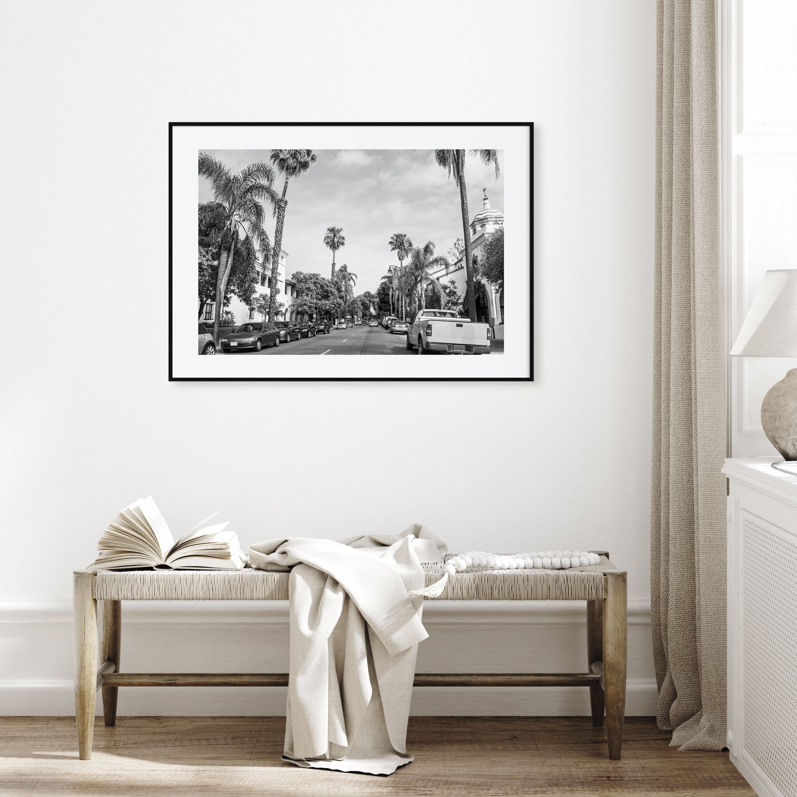 Santa Barbara Landscape B&W Poster