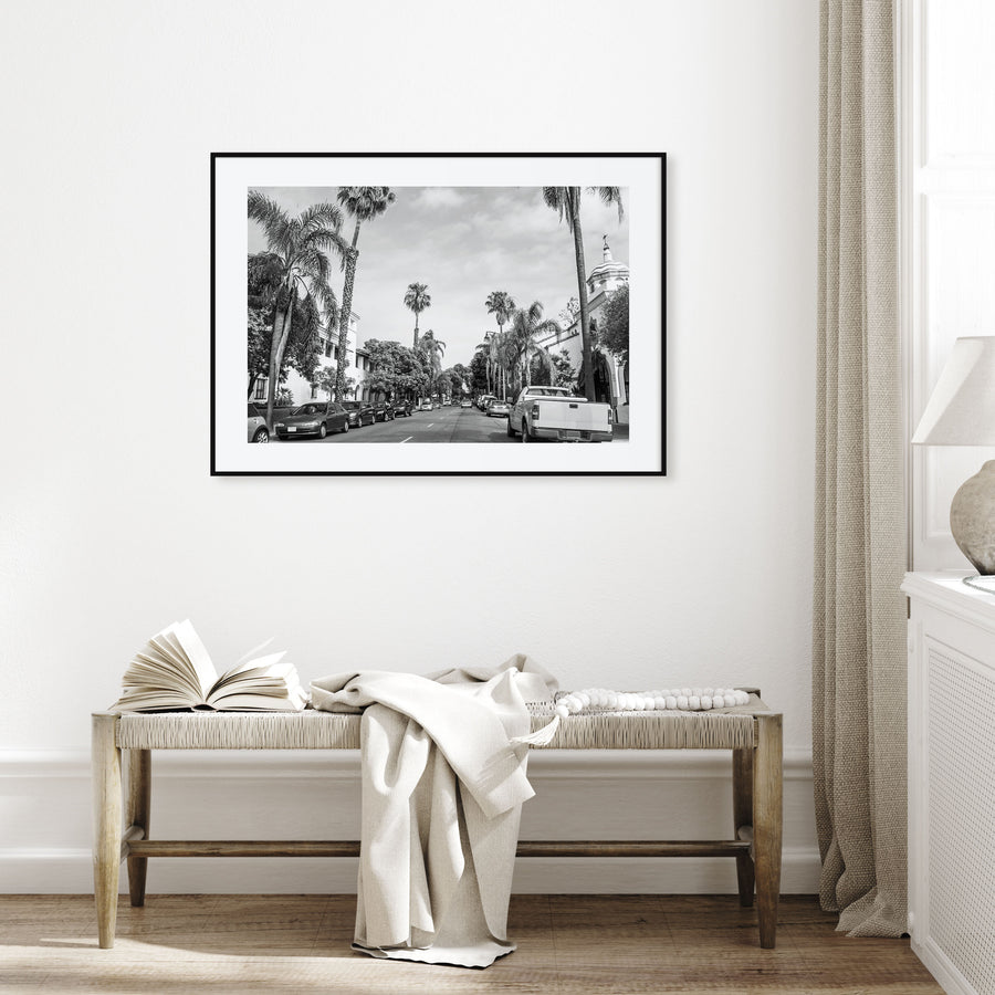 Santa Barbara Landscape B&W Poster