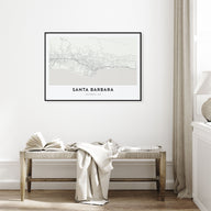 Santa Barbara Map Landscape Poster
