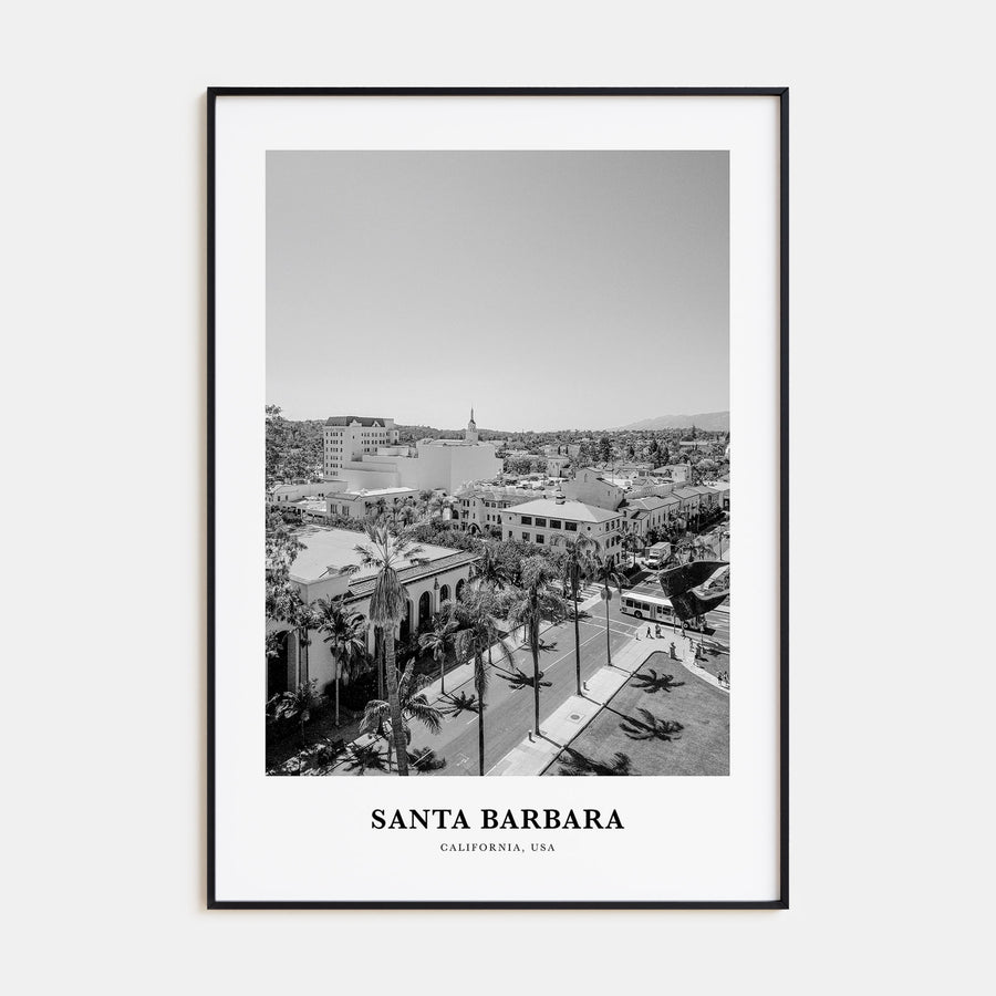 Santa Barbara Portrait B&W No 2 Poster