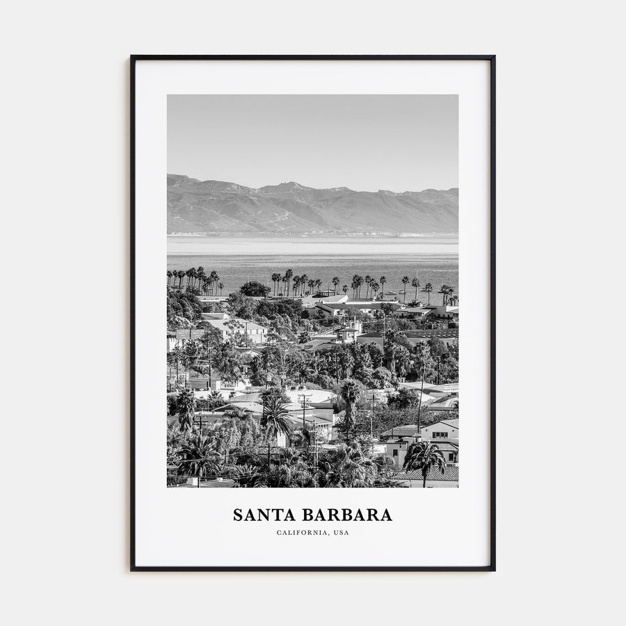 Santa Barbara Portrait B&W No 3 Poster