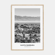 Santa Barbara Portrait B&W No 3 Poster
