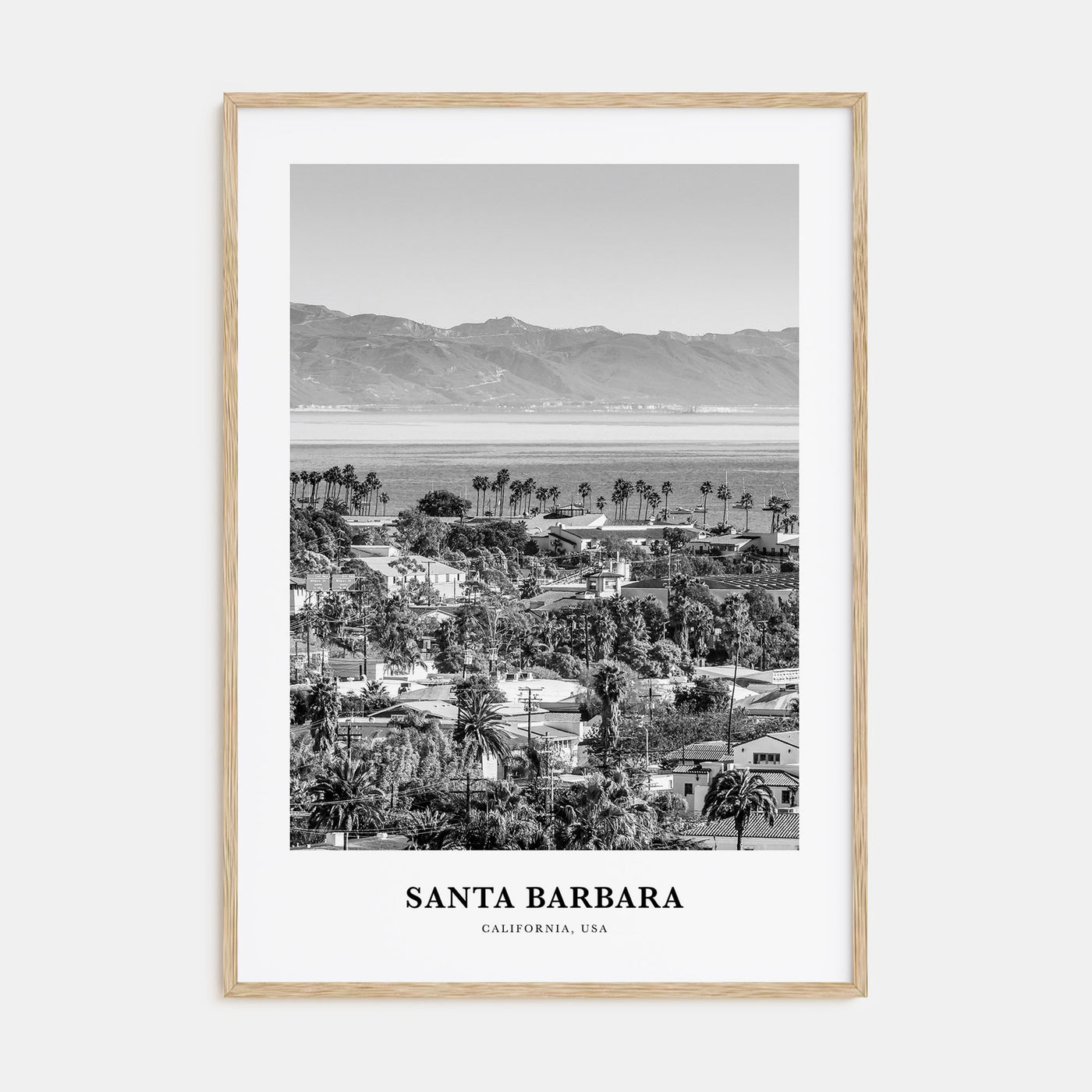 Santa Barbara Portrait B&W No 3 Poster