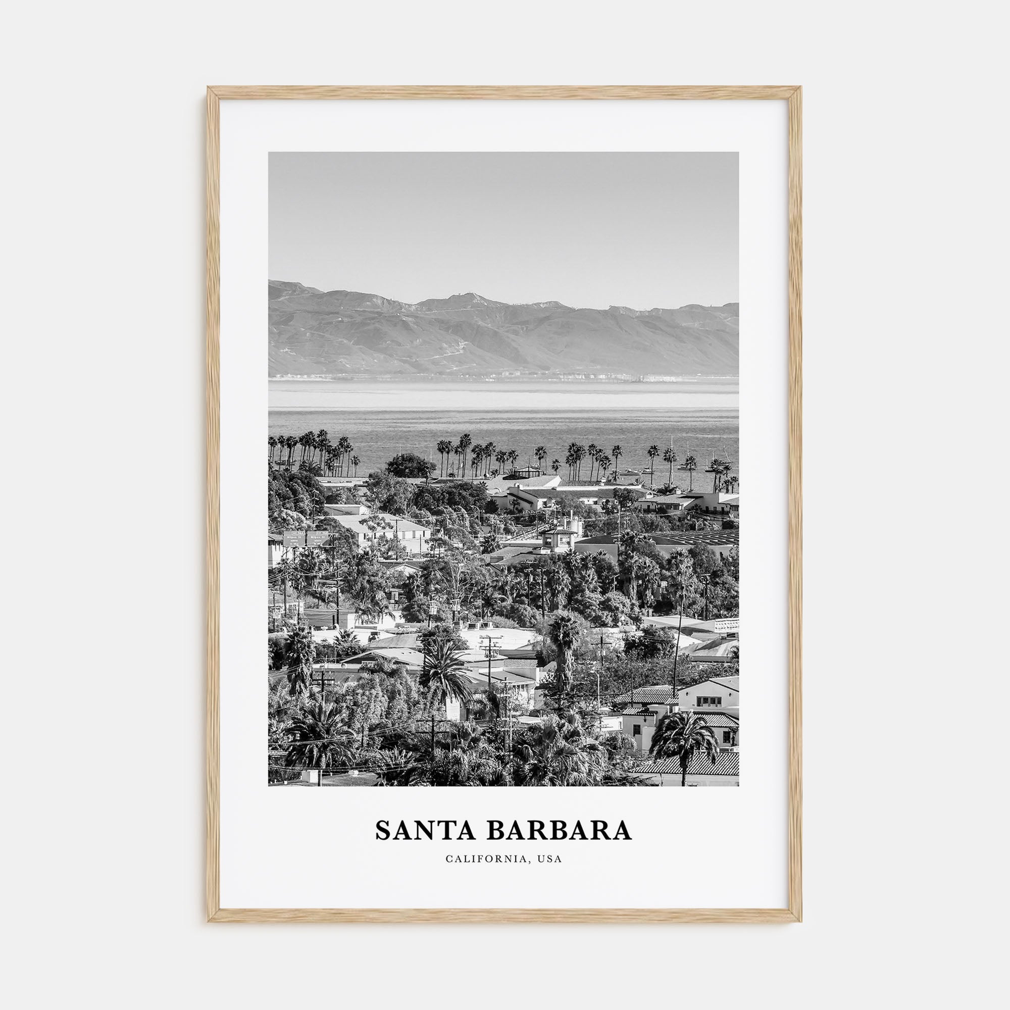 Santa Barbara Portrait B&W No 3 Poster