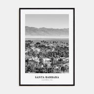 Santa Barbara Portrait B&W No 3 Poster