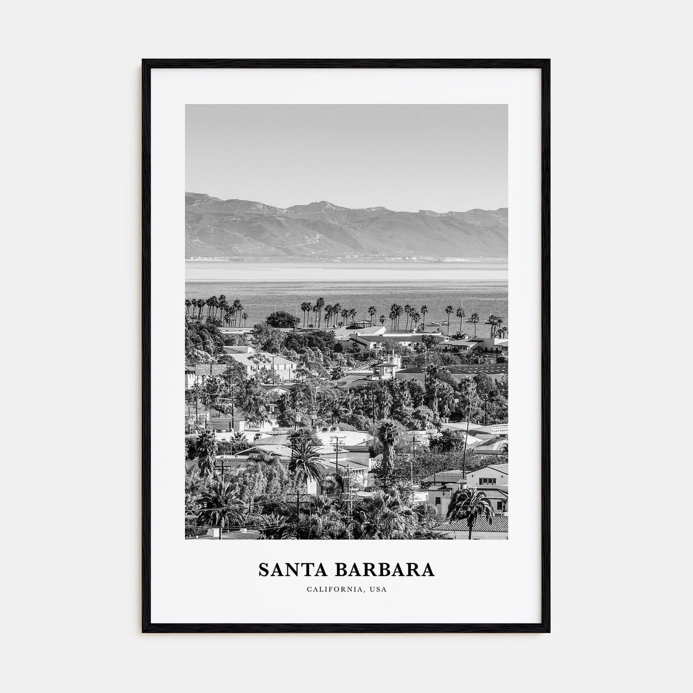 Santa Barbara Portrait B&W No 3 Poster