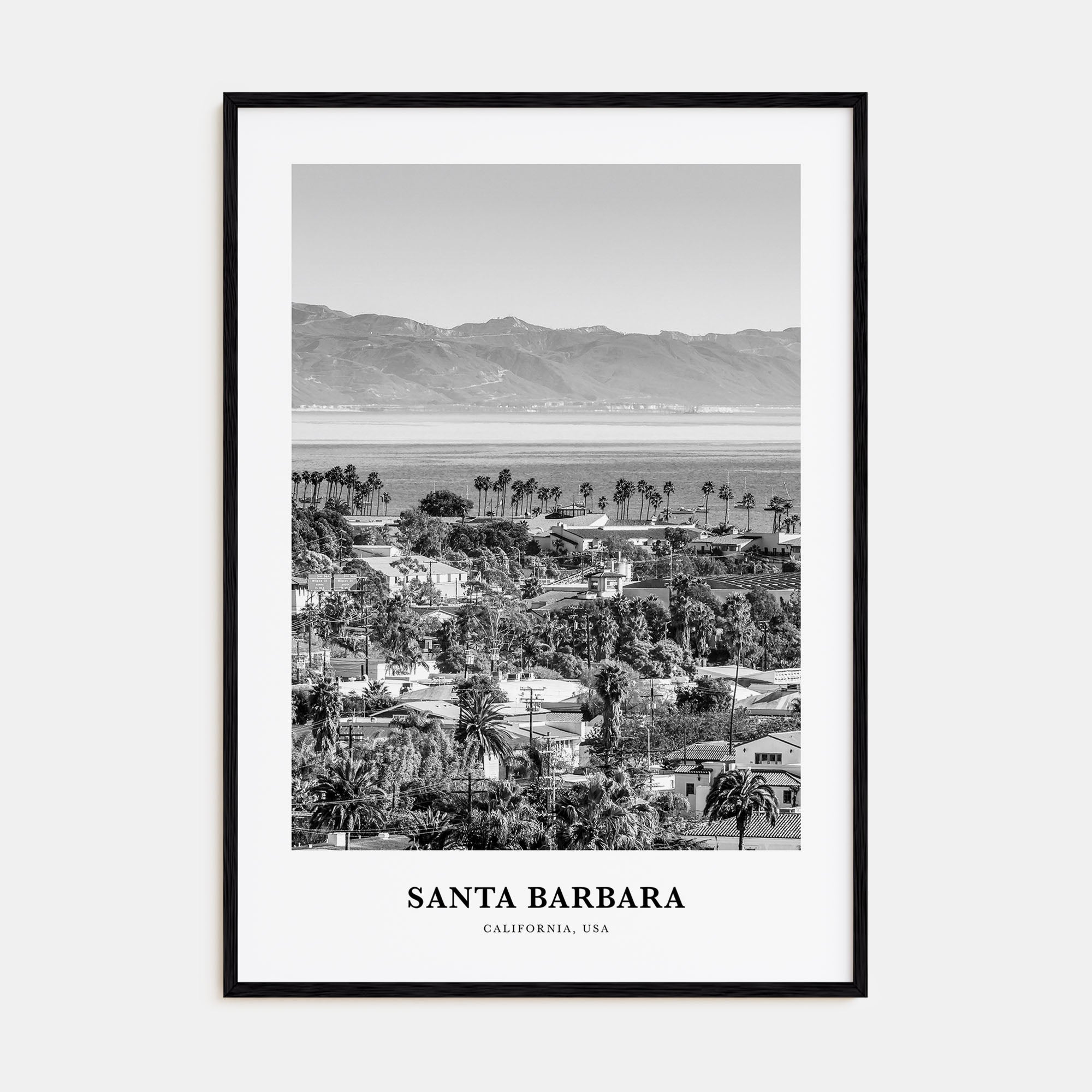 Santa Barbara Portrait B&W No 3 Poster