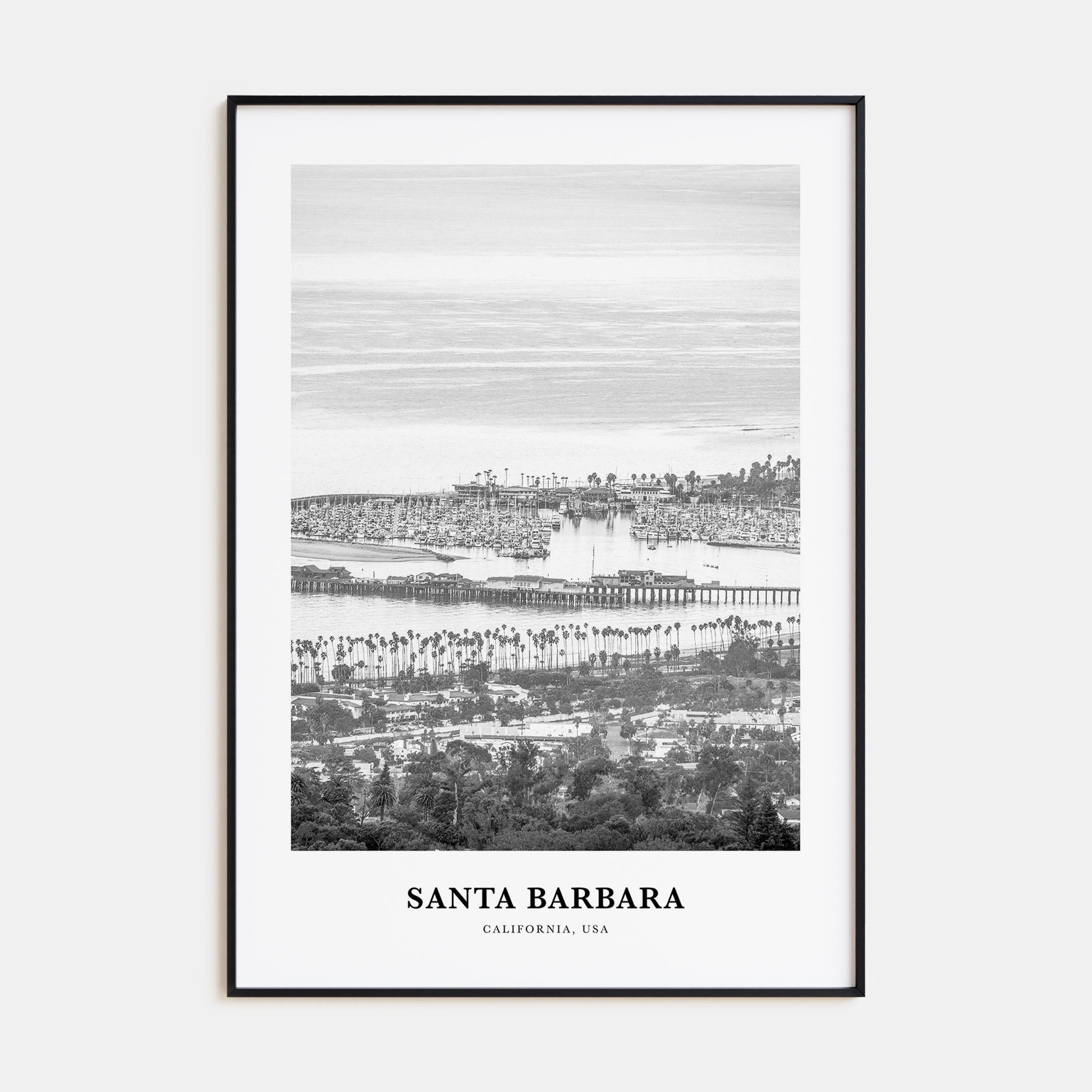 Santa Barbara Portrait B&W No 4 Poster