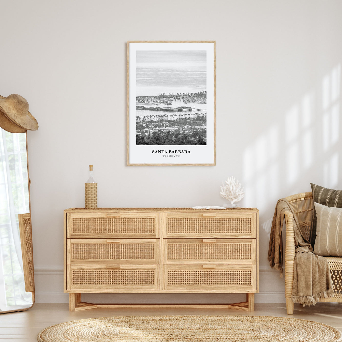 Santa Barbara Portrait B&W No 4 Poster