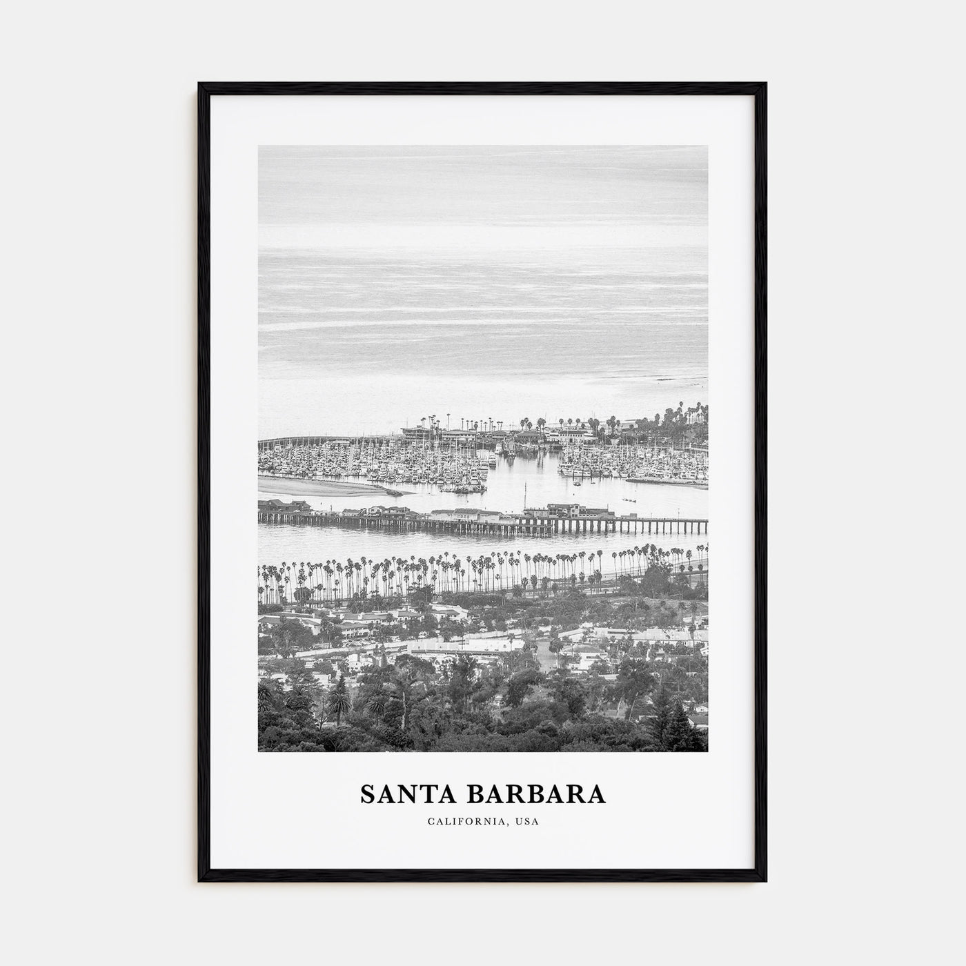 Santa Barbara Portrait B&W No 4 Poster