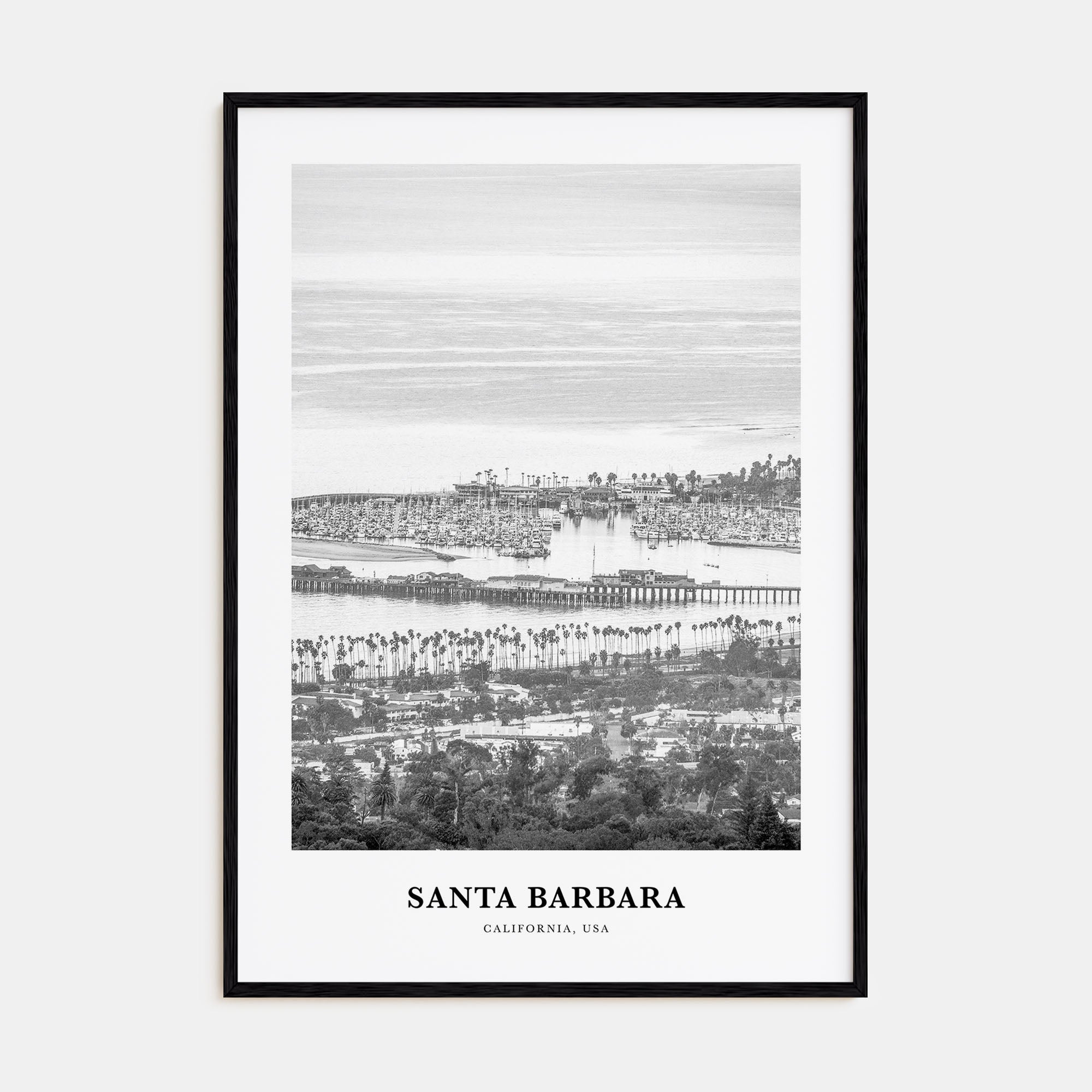 Santa Barbara Portrait B&W No 4 Poster