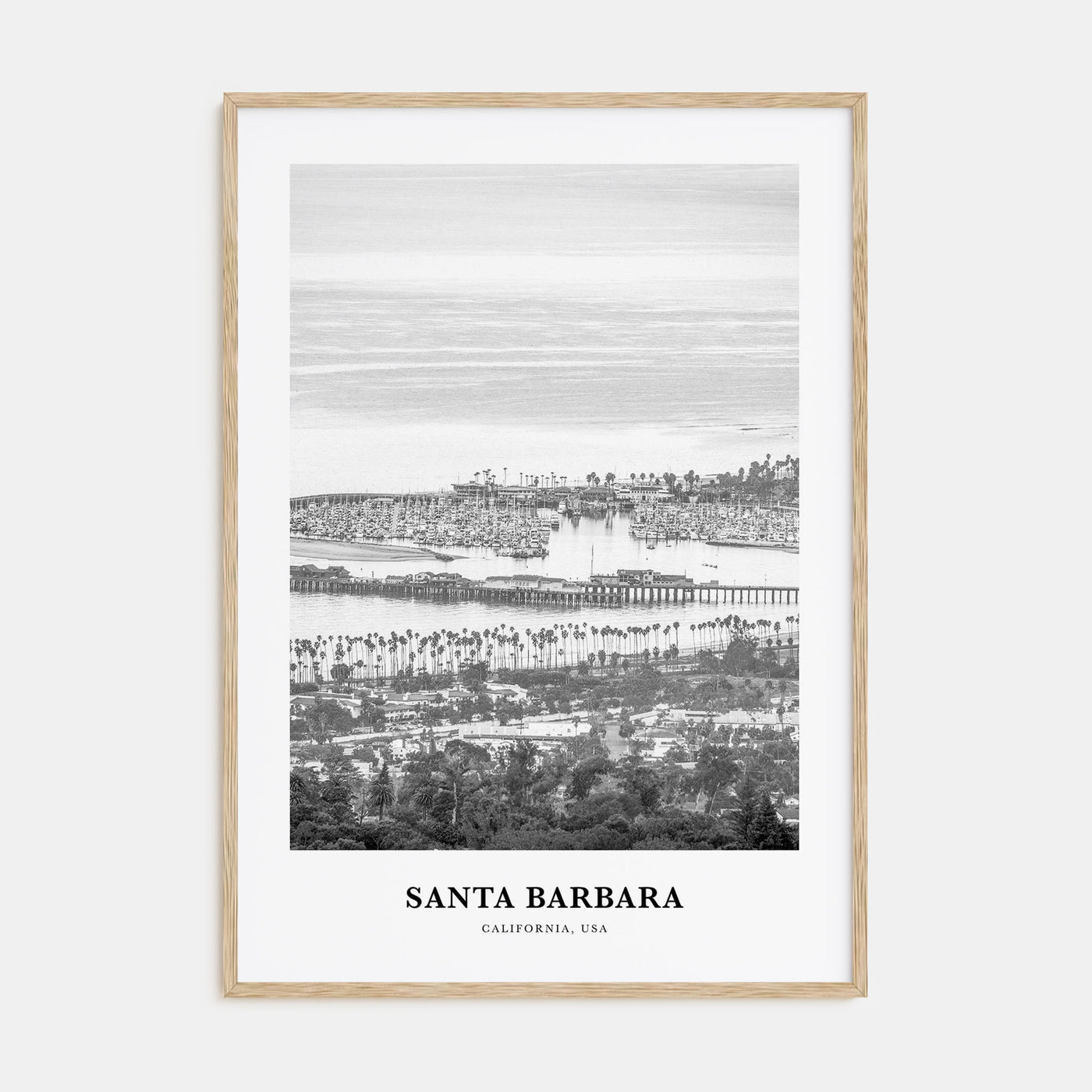 Santa Barbara Portrait B&W No 4 Poster