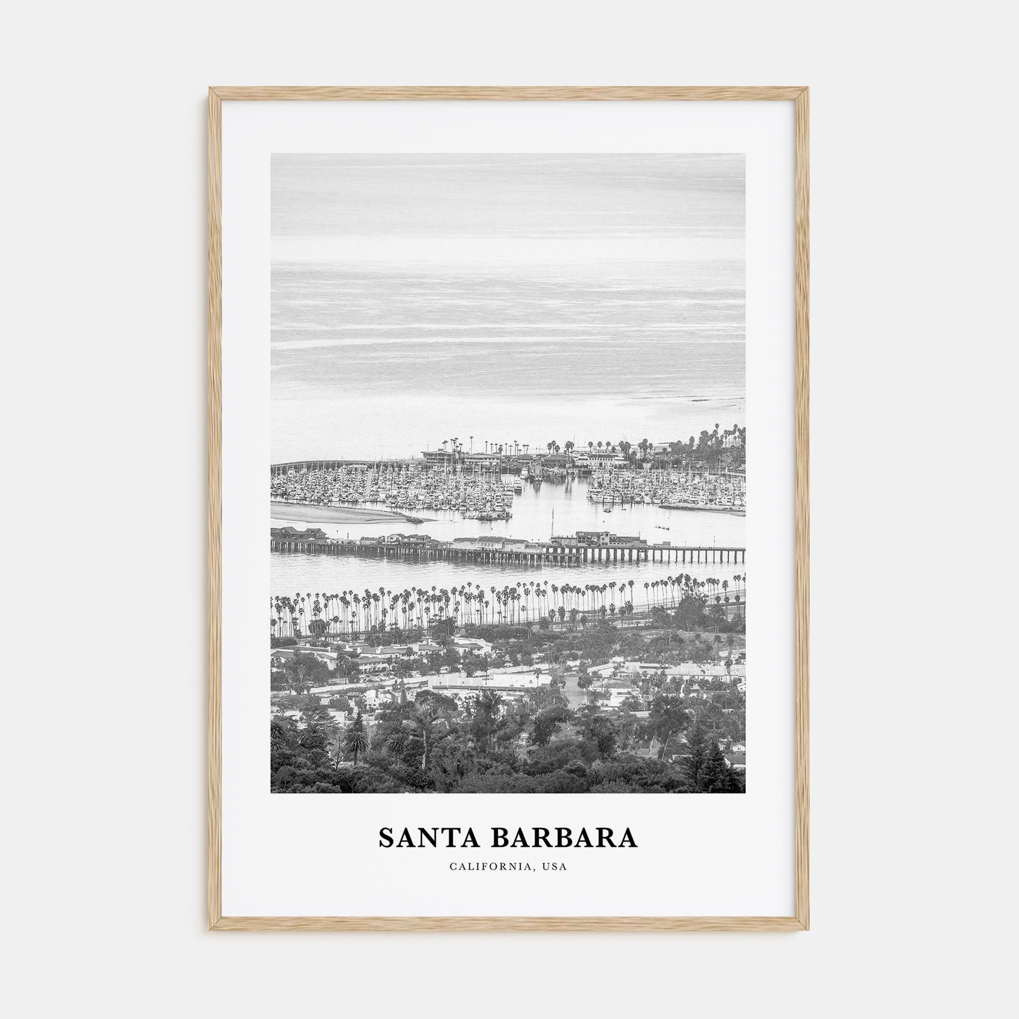 Santa Barbara Portrait B&W No 4 Poster
