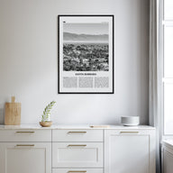 Santa Barbara Travel B&W No 1 Poster