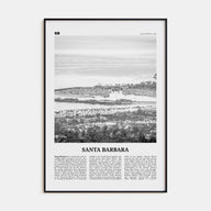 Santa Barbara Travel B&W No 2 Poster