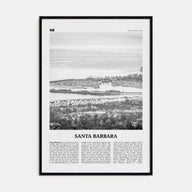 Santa Barbara Travel B&W No 2 Poster