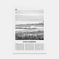 Santa Barbara Travel B&W No 2 Poster