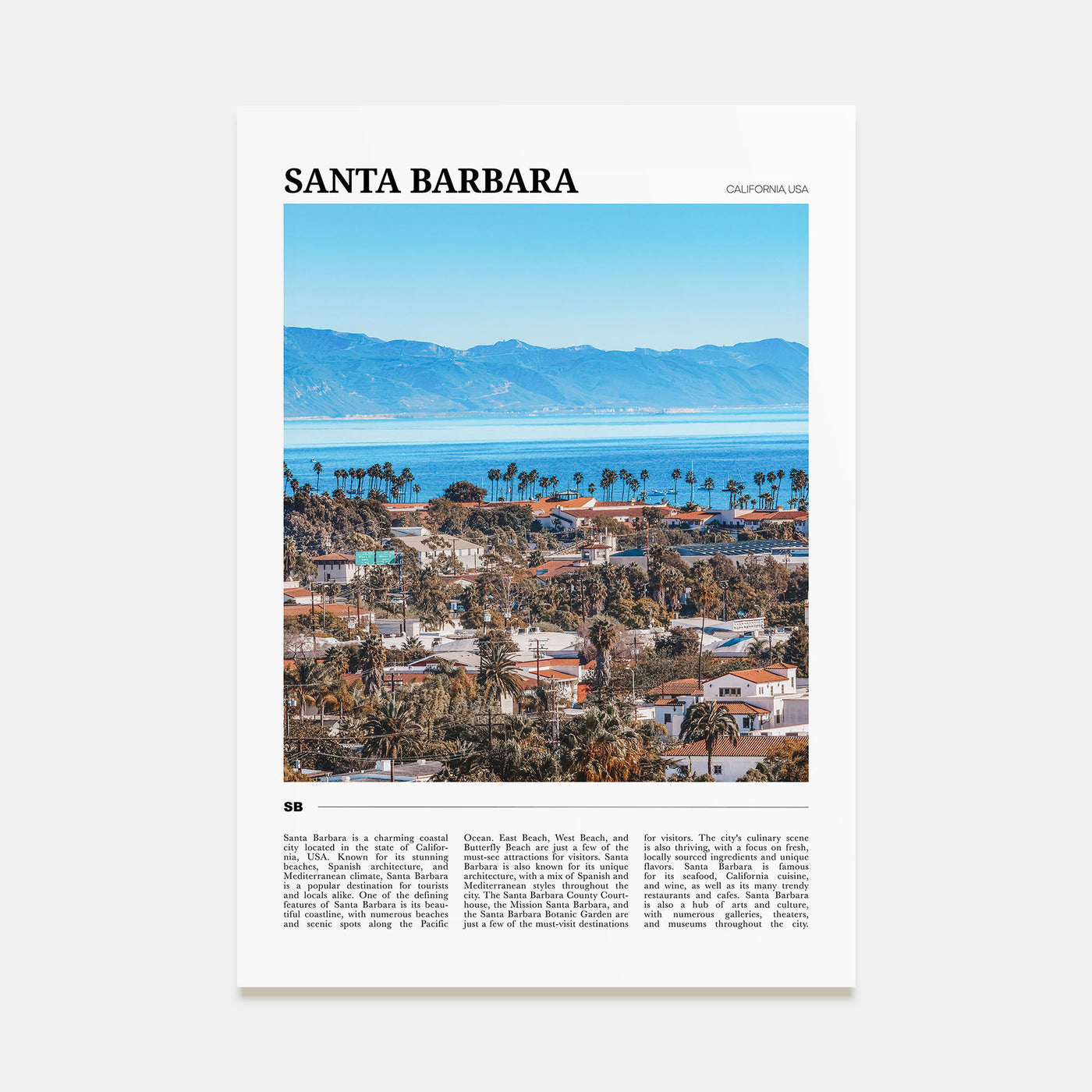 Santa Barbara Travel Color No 1 Poster