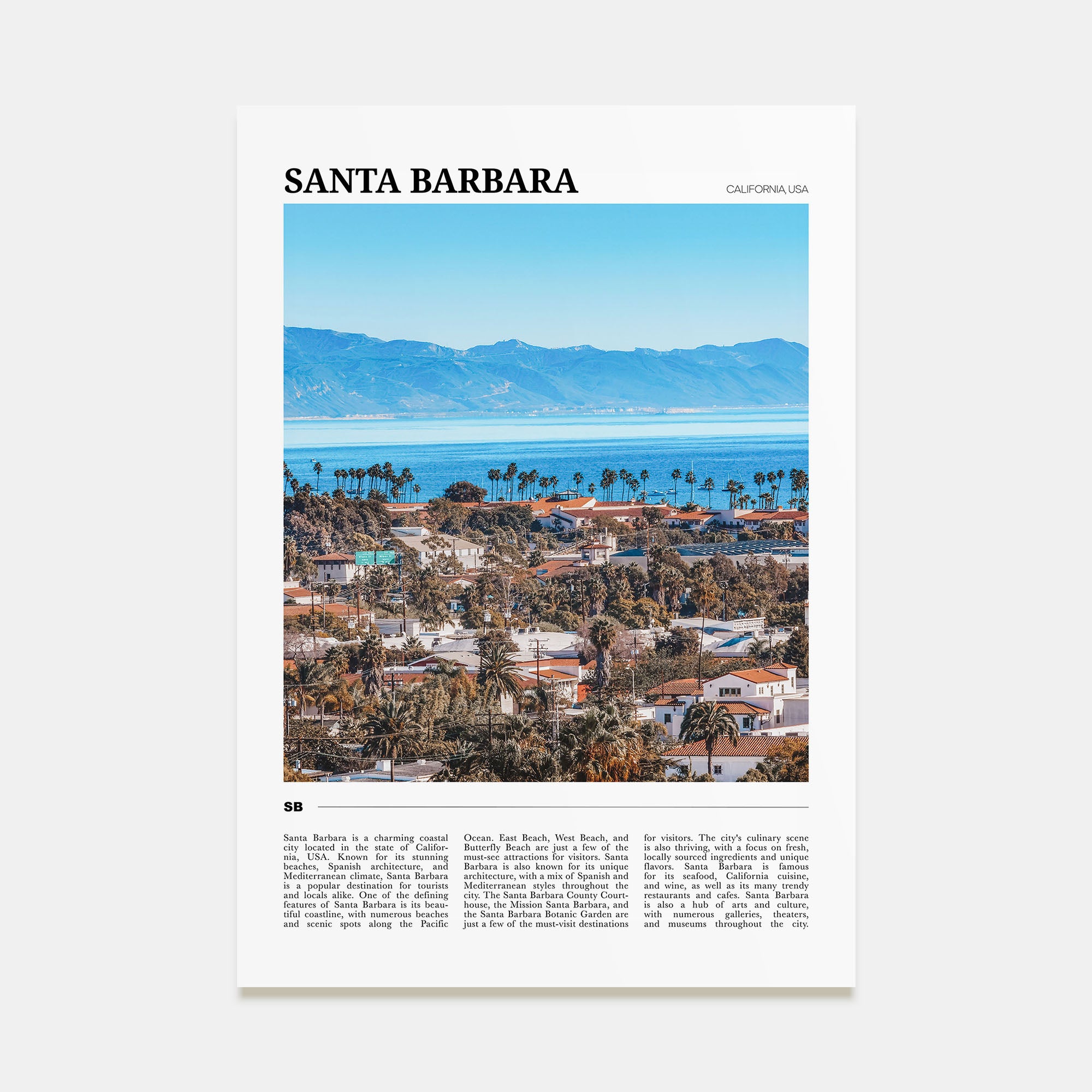 Santa Barbara Travel Color No 1 Poster