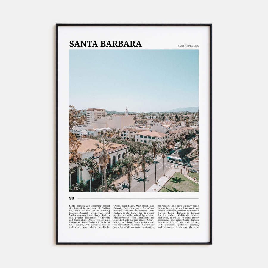 Santa Barbara Travel Color No 3 Poster