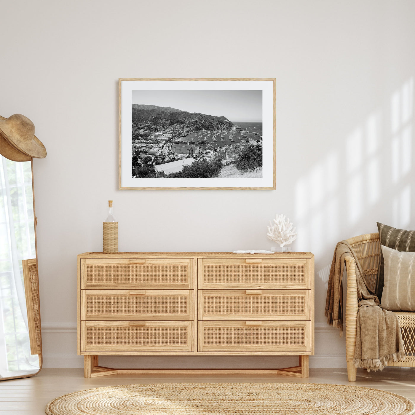 Santa Catalina Island Landscape B&W Poster