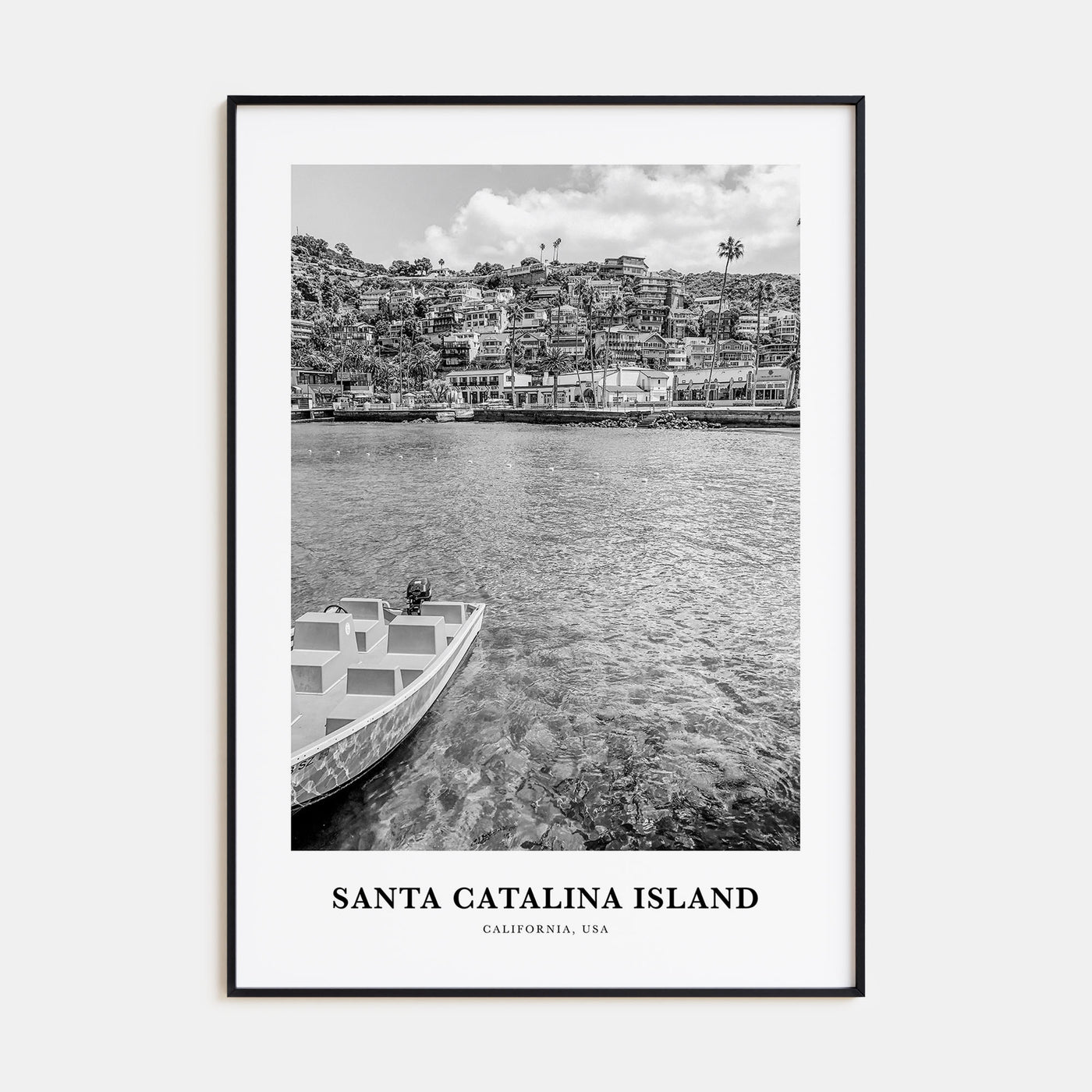 Santa Catalina Island Portrait B&W No 1 Poster
