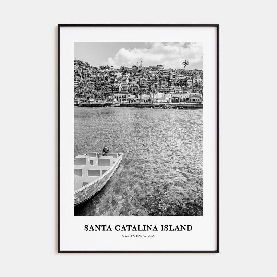 Santa Catalina Island Portrait B&W No 1 Poster